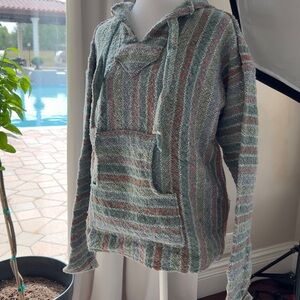 Striped Hooded Pullover Sweater